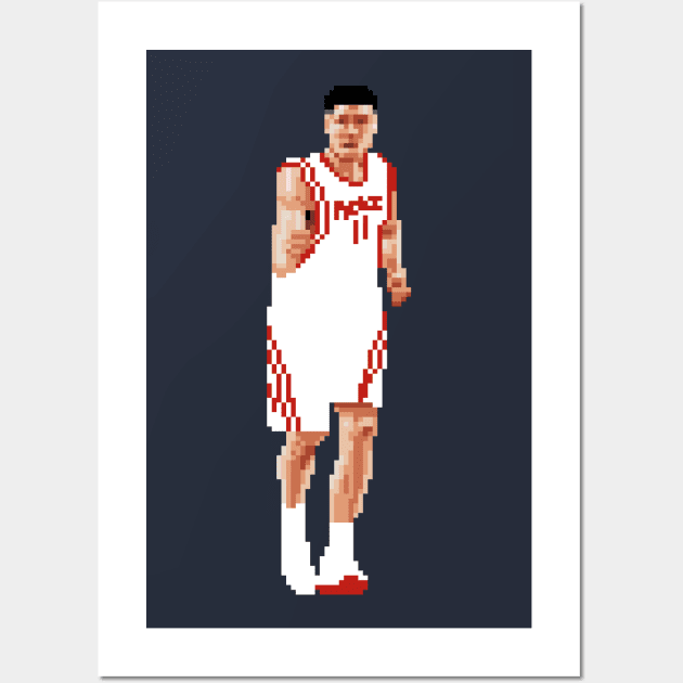 Yao Ming Pixel Running Wall Art by qiangdade